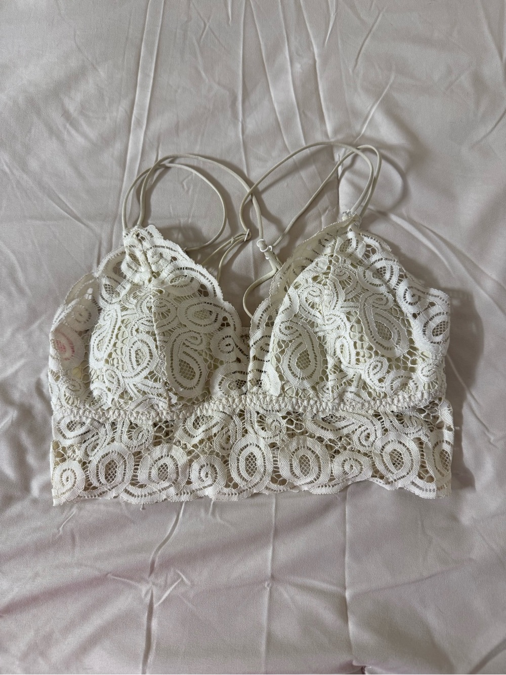 PINK Victoria's Secret Cream Lace Bralette